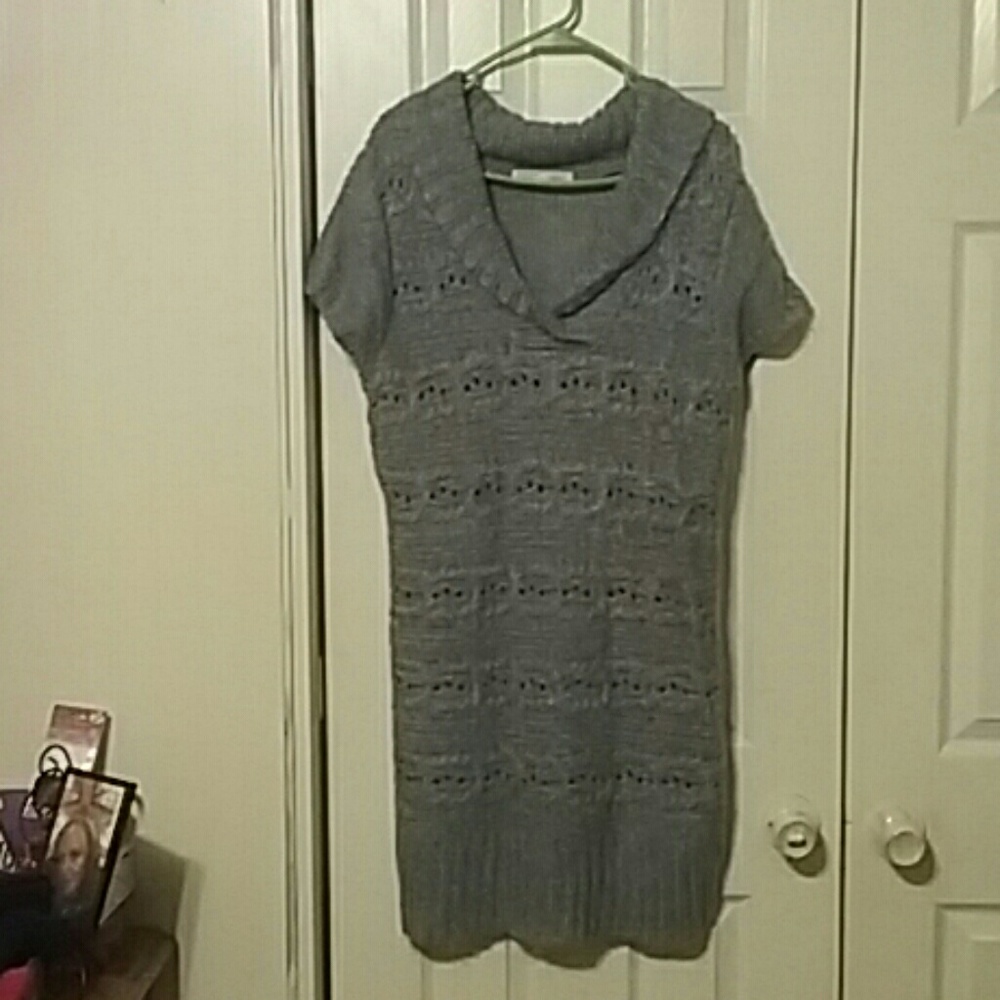 Juniors Gray Sweater Dress/Tunic, Jrs XL 15/17 $7